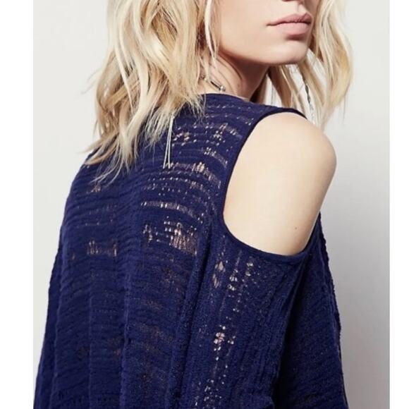 Free People Love Flowers Tunic Dress Small Asymmetrical Boho Lagenlook Crochet - Picture 8 of 15